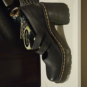 Dr Martens Mary Jane Peep Toe Stacked Heel